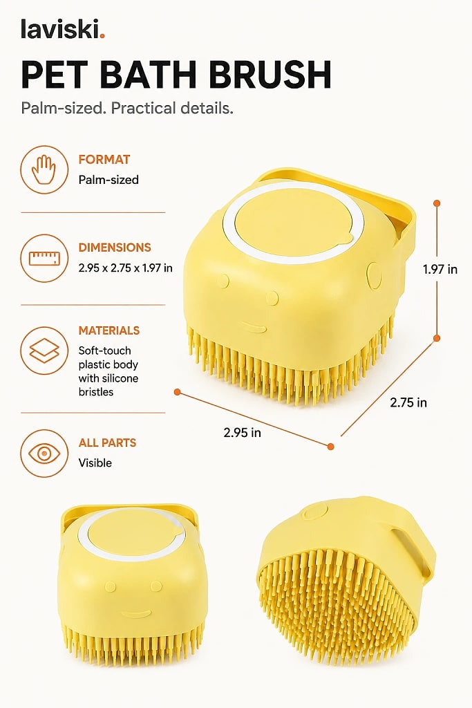 Sudsa Silicone Bath Brush with Shampoo Inside, materials and construction detail