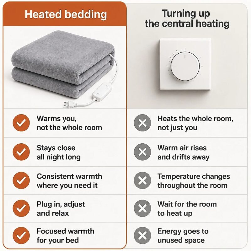 Termina Plush Heated Blanket, comparison