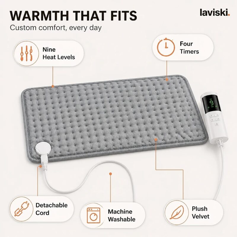 Thermova Heated Back and Neck Pad, feature showcase