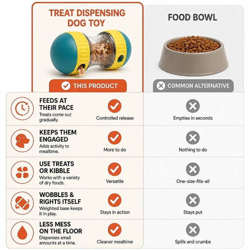 Tumbla Treat-Dispensing Wobbler, comparison