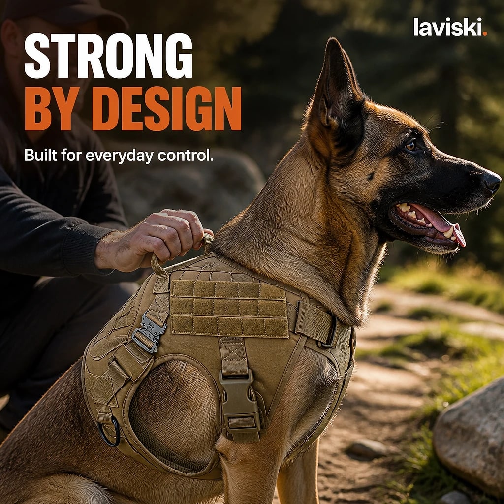Valtra Tactical MOLLE Dog Harness, durability and protection detail