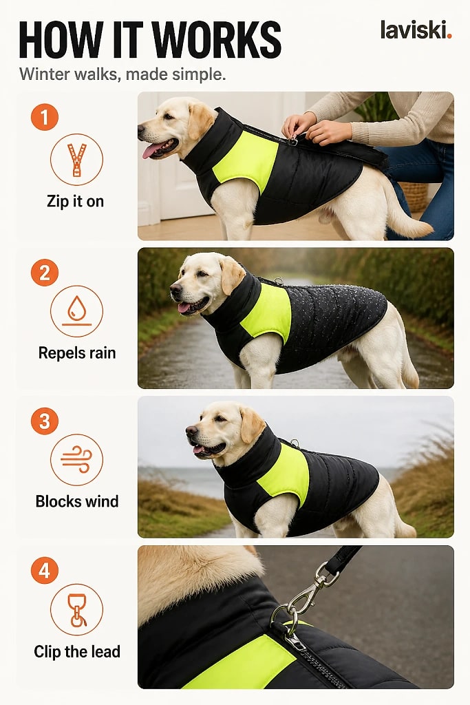 Vantra Waterproof Winter Dog Jacket, how to unpack and set it up
