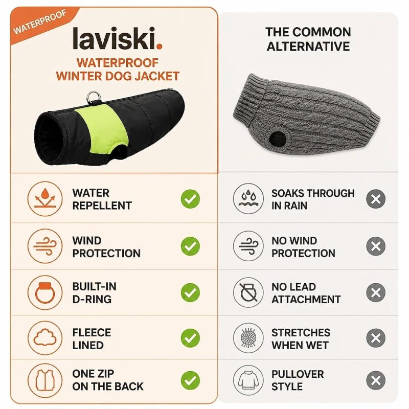 Vantra Waterproof Winter Dog Jacket, comparison