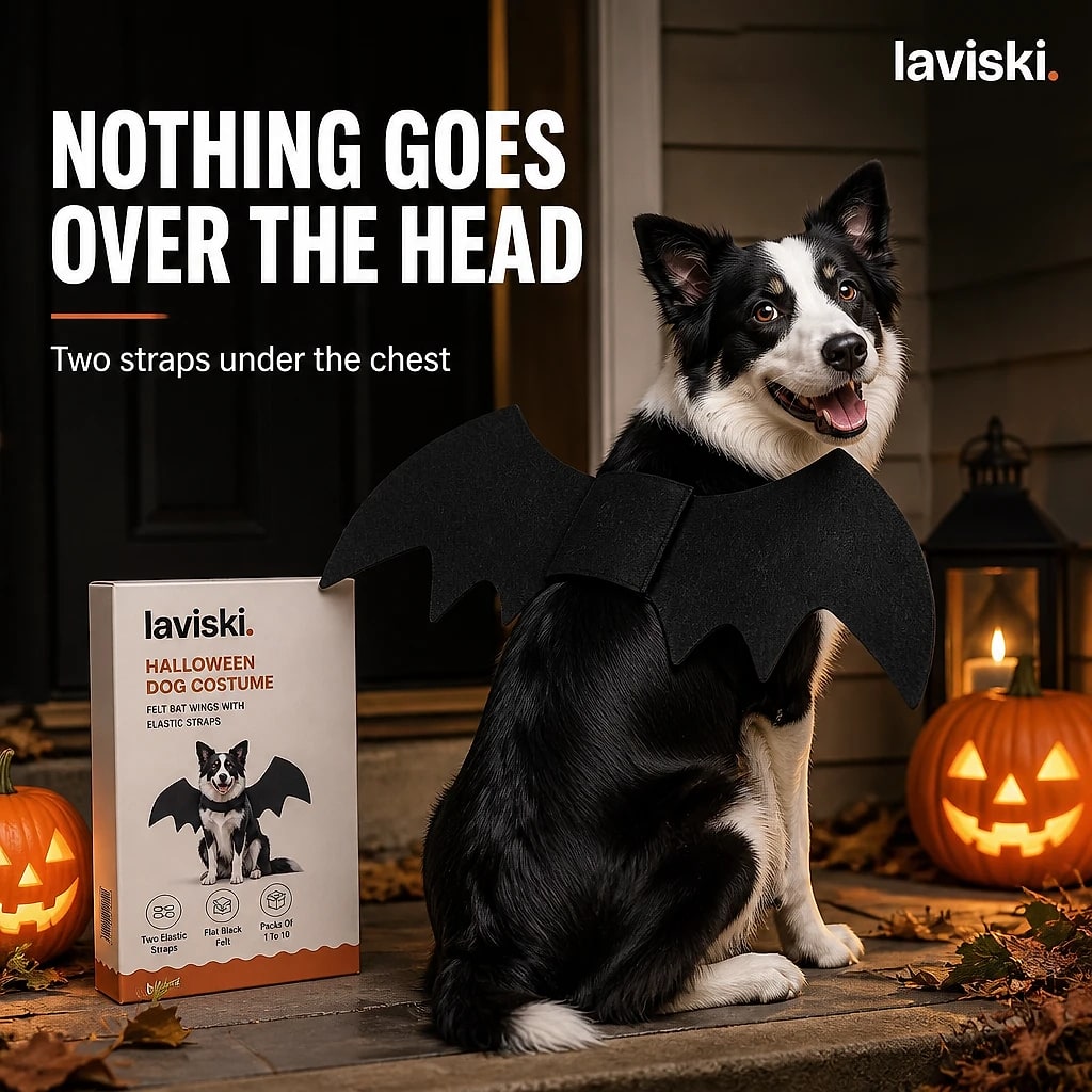 Vespera Felt Bat Wings for Dogs, durability and protection detail