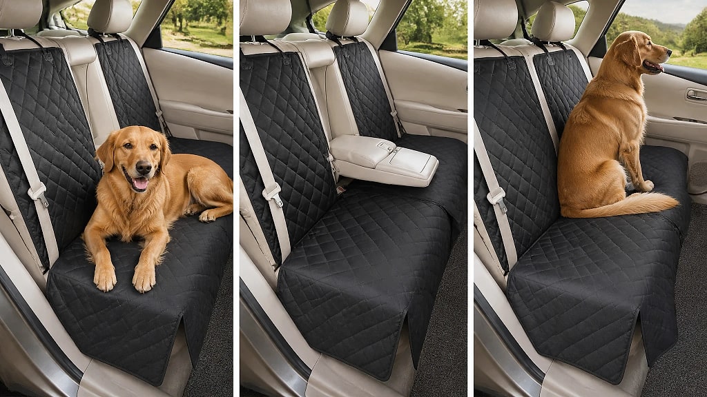 Viatra Split Zip Car Bench Cover, shown in use at home
