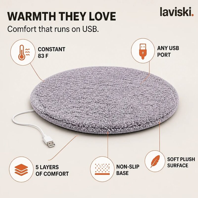 Voltera USB Heated Pet Mat, feature showcase