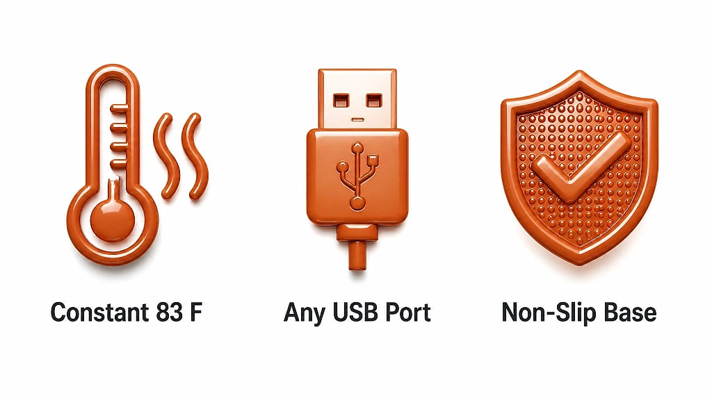 Voltera USB Heated Pet Mat, key features at a glance