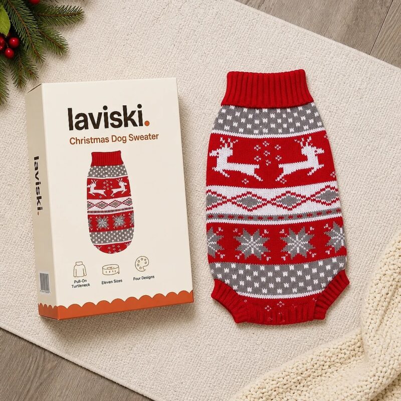 Yulora Reindeer Knit Dog Sweater, what's included