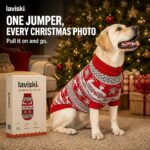 Yulora Reindeer Knit Dog Sweater, closing hero